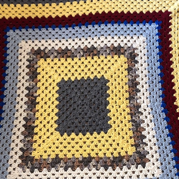 Handmade Multicolor Crochet Blanket - Picture 2 of 4